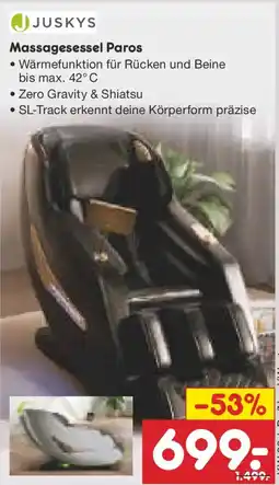 Netto Marken-Discount JUSKYS Massagesessel Paros Angebot
