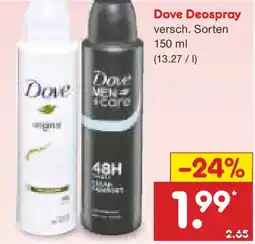 Netto Marken-Discount Dove Deospray Angebot