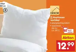 Netto Marken-Discount DEKOR Kopfkissen kochfest Angebot