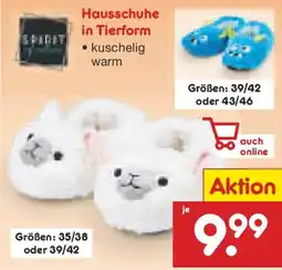 Netto Marken-Discount Hausschuhe in Tierform Angebot