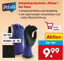 Netto Marken-Discount Priva Arbeitshandschuhe,,Winter" 3er Pack Angebot