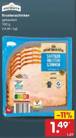 Netto Marken-Discount HOFMAIER Krustenschinken Angebot