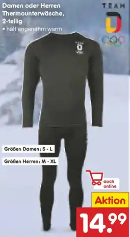 Netto Marken-Discount TEAM Damen oder Herren Thermounterwäsche, 2-teilig Angebot