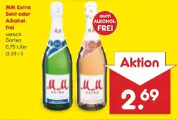 Netto Marken-Discount MM Extra Sekt oder Alkoholfrei Angebot