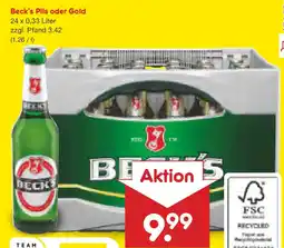 Netto Marken-Discount Beck's Pils oder Gold Angebot