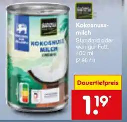 Netto Marken-Discount Kokosnussmilch Angebot