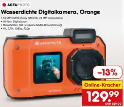 Netto Marken-Discount AGFAPHOTO Wasserdichte Digitalkamera, Orange Angebot