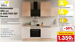 Netto Marken-Discount FLEX WELL Küchenzeile 220 cm G-220-1701-017 Samoa Angebot
