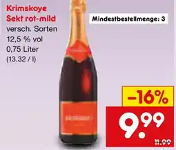 Netto Marken-Discount Krimskoye Sekt rot-mild Angebot