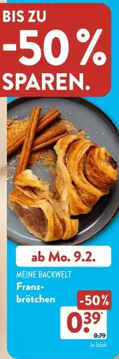 Aldi Süd MEINE BACKWELT Franzbrötchen Angebot