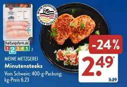 Aldi Süd MEINE METZGEREI Minutensteaks Angebot