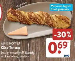 Aldi Süd MEINE BACKWELT Käse-Twister Angebot