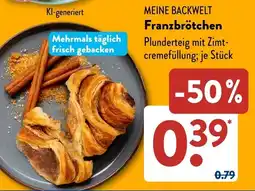Aldi Süd MEINE BACKWELT Franzbrötchen Angebot