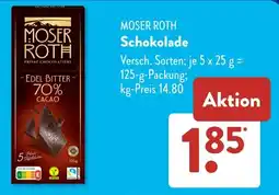 Aldi Süd MOSER ROTH Schokolade Angebot