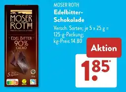 Aldi Süd MOSER ROTH Edelbitter- Schokolade Angebot
