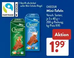 Aldi Süd CHOCEUR Mini-Tafeln Angebot