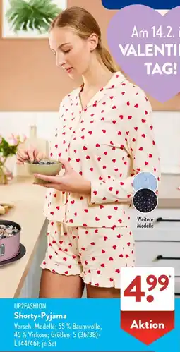 Aldi Süd UP2FASHION Shorty-Pyjama Angebot