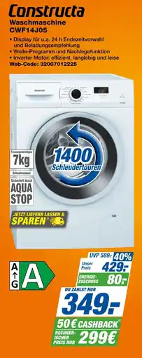 expert Techno Land Constructa Waschmaschine CWF14J05 Angebot