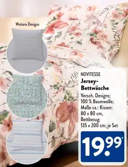 Aldi Süd NOVITESSE Jersey- Bettwäsche Angebot