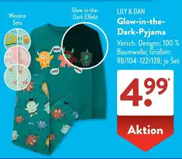 Aldi Süd LILY & DAN Glow-in-the- Dark-Pyjama Angebot