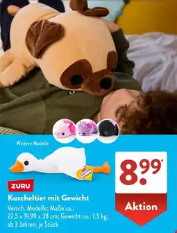 Aldi Süd ZURU Kuscheltier mit Gewicht Angebot