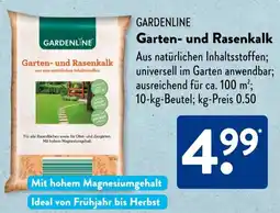 Aldi Süd GARDENLINE Garten- und Rasenkalk Angebot