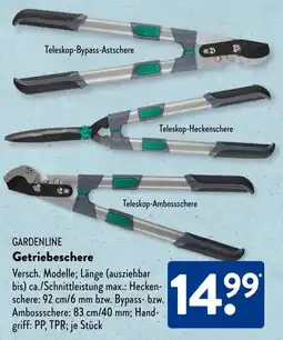 Aldi Süd GARDENLINE Getriebeschere Angebot