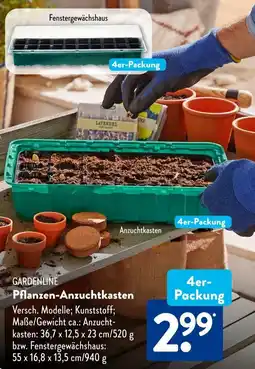 Aldi Süd GARDENLINE Pflanzen-Anzuchtkasten Angebot