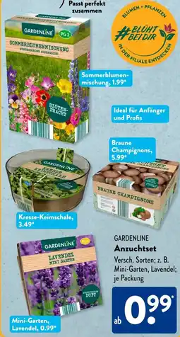 Aldi Süd GARDENLINE Anzuchtset Angebot