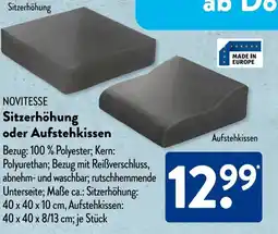 Aldi Süd NOVITESSE Sitzerhöhung oder Aufstehkissen Angebot