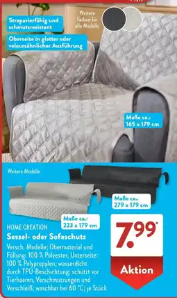 Aldi Süd HOME CREATION Sessel- oder Sofaschutz Angebot