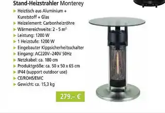 bauSpezi Stand-heizstrahler Monterey Angebot