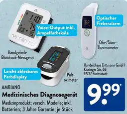 Aldi Süd AMBIANO Medizinisches Diagnosegerät Angebot