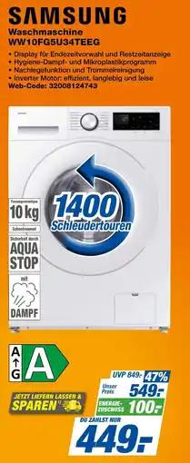 expert Techno Land SAMSUNG Waschmaschine WW10FG5U34TEEG Angebot