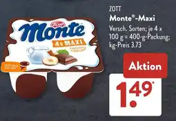 Aldi Süd ZOTT Monte-Maxi Angebot