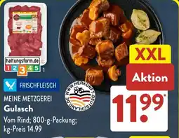 Aldi Süd MEINE METZGEREI Gulasch Angebot