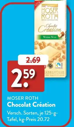 Aldi Süd MOSER ROTH Chocolat Création Angebot