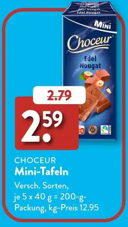 Aldi Süd CHOCEUR Mini-Tafeln Angebot