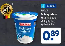 Aldi Süd MILSANI Schlagsahne Angebot