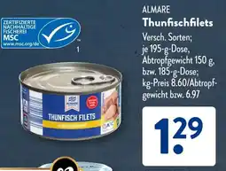 Aldi Süd ALMARE Thunfischfilets Angebot