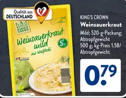 Aldi Süd KING'S CROWN Weinsauerkraut Angebot