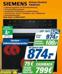 expert Techno Land SIEMENS Einbau-Herdset PQ3KC64 Angebot