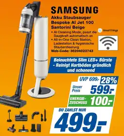 expert Techno Land SAMSUNG Akku Staubsauger Bespoke Al Jet 100 Santorini Beige Angebot