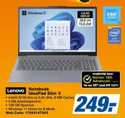 expert Techno Land Lenovo Notebook IdeaPad Slim 3 Angebot
