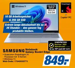 expert Techno Land SAMSUNG Notebook Galaxy Book4 Edge Angebot