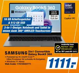 expert Techno Land SAMSUNG 2in1 Convertible Notebook und Tablet in Galaxy Book5 360 Angebot