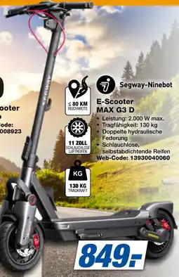 expert Techno Land Segway-Ninebot E-Scooter MAX G3 D Angebot