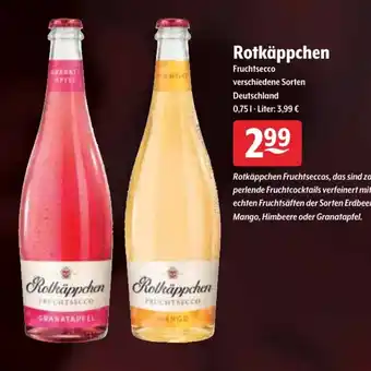 Getränke Hoffmann Rotkäppchen Fruchtsecco 0,75L Angebot