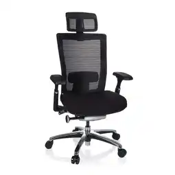 Netto Marken-Discount hjh OFFICE High End Bürostuhl NOVA PRO I Stoff / Netzstoff mit Armlehnen Angebot