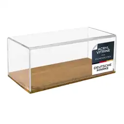 Netto Marken-Discount HMF 46874 Acryl Vitrine / Schaukasten mit Holzsockel für Modellautos, 34 x 16 x 14 cm, Transparent Angebot